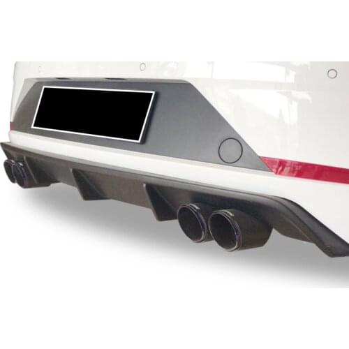 For Seat Leon 2017-2020 Mk3.5 Rear Bumper Diffuser Custom St. Right Left Double Output Gloss Black Product Surface Vacuum Plasti