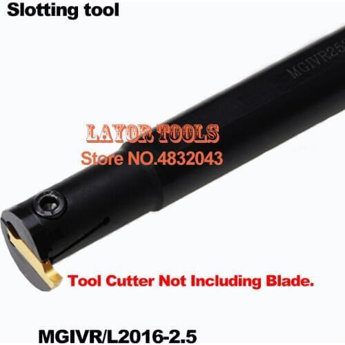 MGIVR2016-2.5 CNC Internal Grooving Lathe Tool Holder, 2.5 mm Width Grooving & Parting Cutting Tool Holder For MGMN250 Inserts