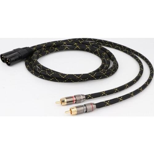 Hifi audio 5N OFC Audio RCA to XLR cable Hi-end RCA to XLR Balanced plug Audio Cable