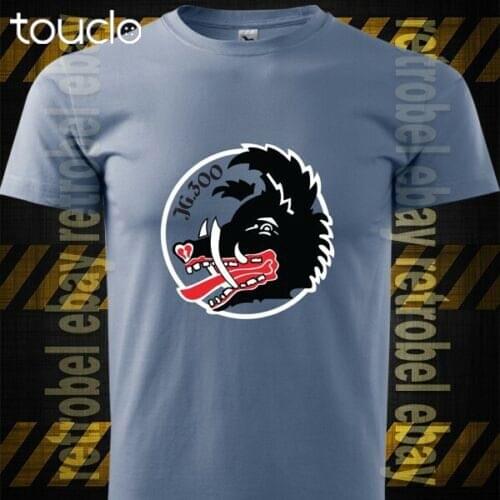 JG.300 Wilde Sau WW2 T-Shirt 100% Cotton Graphic Tee Retro