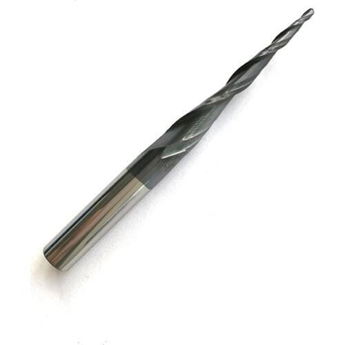 1pc D8*45*85L*2F HRC55 Tungsten solid carbide Coated Tapered Ball Nose End Mills taper and cone endmills