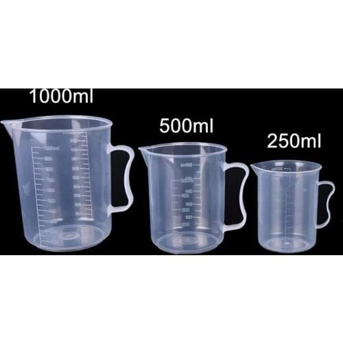 250/500/1000/ml Transparent Spout Kitchen Lab Measuring Cup Cooking Liquid Pitcher Jug Pour Plastic Sale Spout Kitchen Tool
