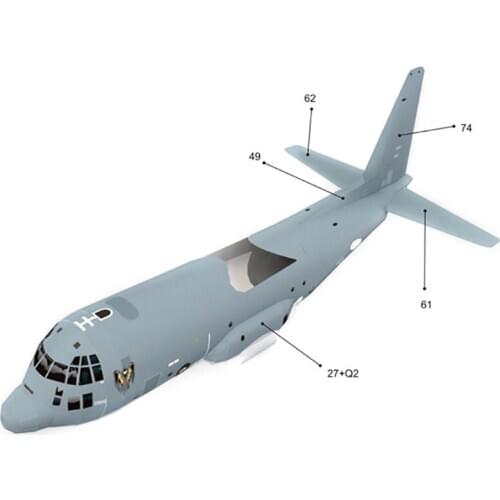 Hot High Quality AC130 Ghost Aerial Gunship Aircraft Paper Model Military Fighter Paper Model