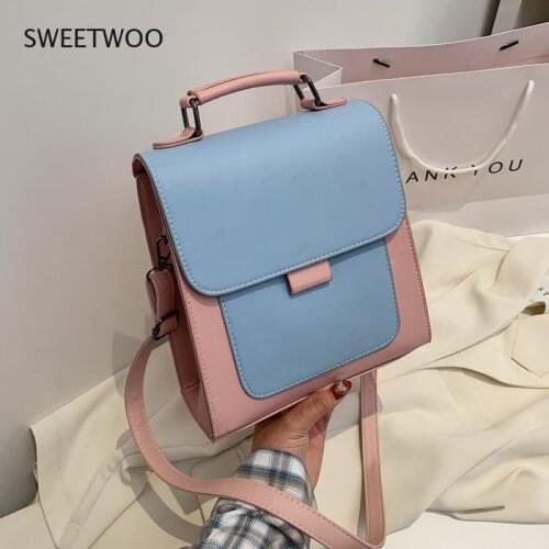 Small PU Leather Backpack Women Mini Back pack Travel Female High Quality Bookbag School Bags for Teenage Girls