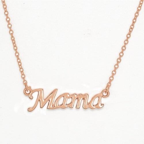 Small Mama Mom Mommy Letters Necklace Stamped Word Initial Love Alphabet Mother Necklaces For Thanksgiving Mothers Day Gifts