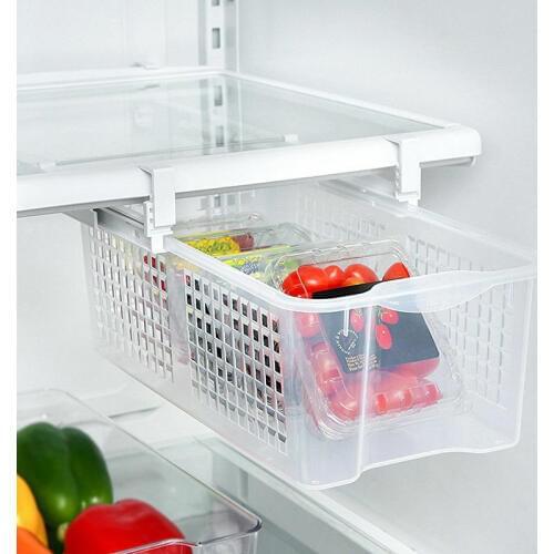 2020 Newest Fridge Mate Refrigerator Pull Out Bin Food Storage Organizer Snap Containers Refrigerator Storage Box White
