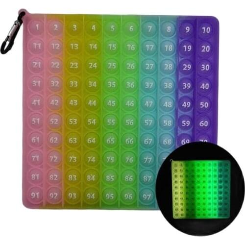 Montessori Big Size Push Bubble Kids Educational Toys Math Arithmetic 9x9 0-100 Multiplication Table Teaching Aids Children Gift