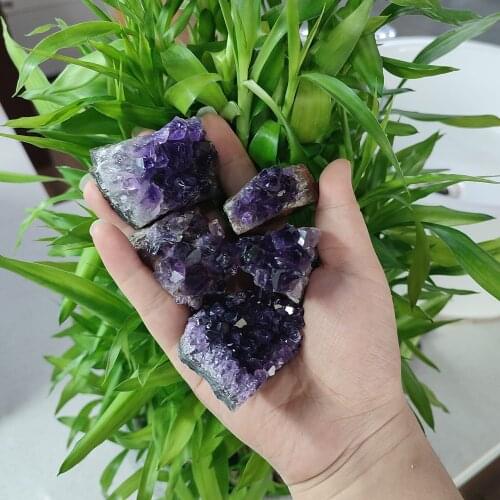 10-70g 30-50mm Geode Natural Crystal Quartz Stone Wand Point Energy Healing Mineral Stone Rock Home Decor Geode Amethyst