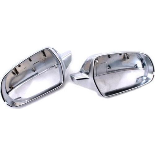 S Line Style Silver Matt Chrome Side Mirror Cap Replacement Facelift Version With Lane Assist for Audi A4 & A5 B8 facelift