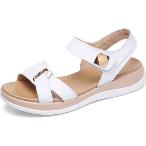 Women sandals 2021 fashion hook loop summer sandals women shoes elegant solid color beach shoes female basket femme plus size