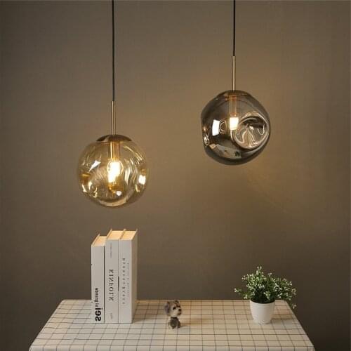 Nordic modern glass pendant lights hanging Bar Restaurant dinning room lamps Kitchen Hanging Lamp Art Home Decor Light Fixtures