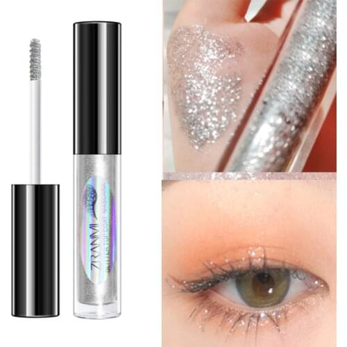 Diamond Glitter Mascara Waterproof Quick-drying Shiny Eye Makeup White Red Lash Power Colored Mascara Make Up Cosmetic