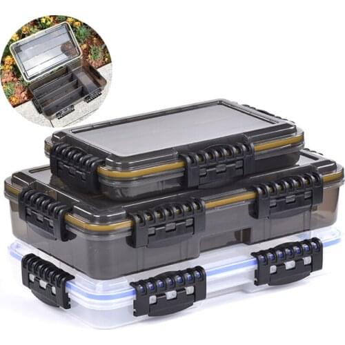 Outdoor Waterproof Fishing Tackle Box Detachable Baffle Large Capacity Fishing Box Fish Hook Fake Bait Box Fishing Supplies
