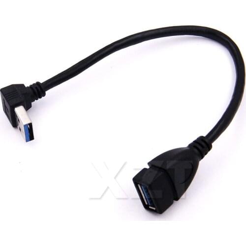 AT Universal USB 3.0 Male A to Female A 90 Degree Extension Data Sync Cord Cable Wire Adapter High Quality USB Extension Cable
