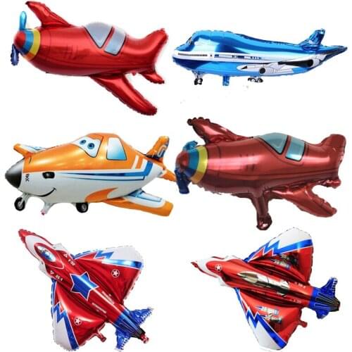 Airplane Aluminum Foil Balloon Airplane Birthday Party Decorations Childrens Gift Ball Baby Shower Balloon Boy Inflatable Toy