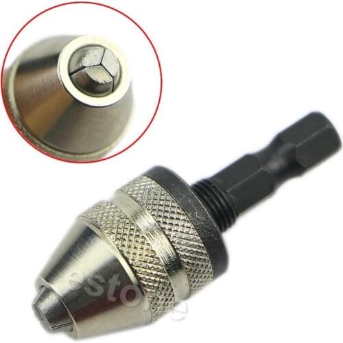 1/4 Keyless Drill Bit Chuck Hex Shank Adapter Converter 0.3mm-3mm Quick Change New 2017