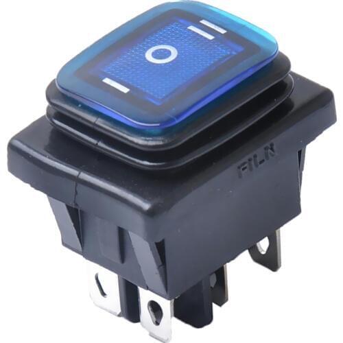 2pcs Blue Red 6 Pin 3 Position Rocker Toggle Switch For Car Truck Boat