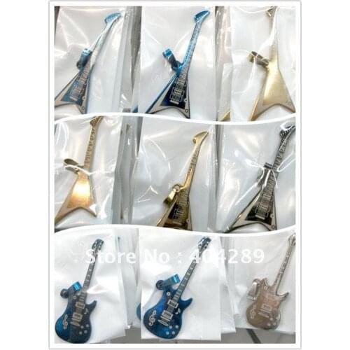 Free Shipping+Wholesale Mixed lots 50pcs Stainelss Steel Guitar Pendant,SZ016