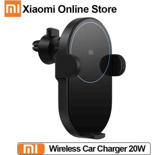 Xiaomi Mi 20W Max Qi Wireless Car Charger WCJ02ZM Auto Pinch with Intelligent Infrared Sensor Fast Charging Car Phone Holder