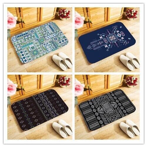 Colored Welcome Mats Outdoor Indoor Entrance Floor Doormat Non Skip Doormats softness floor mat 40x60cm carpet quality print