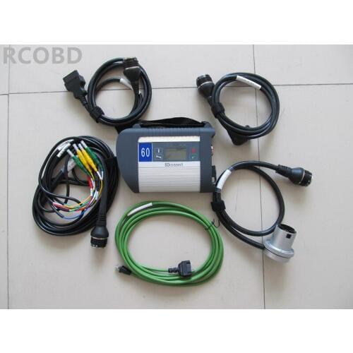 Mb star c4 diagnostic tool with 5 cables wifi for car and truck scanner 12v 24v two years warranty