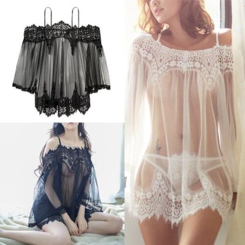 Home Clothes For Women Lingerie Babydoll Sleepwear Underwear Lace Dress Nightwear +G-string Sets Suit