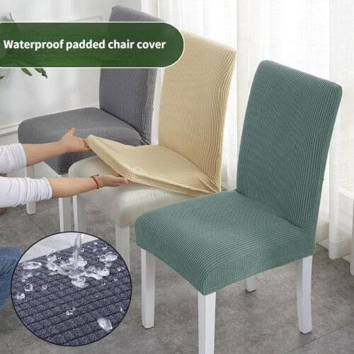 Polar Fleece Chair Cover Dining Jacquard Elastic Chair Covers Multi-color Spandex Stretch Elastic Office Removable Chair Case