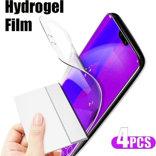 4Pcs Hydrogel Film For Huawei P30 P40 P50 Pro Full Cover on Huawei Mate 20 30 Lite 30 40 Pro Screen Protector Not Glass