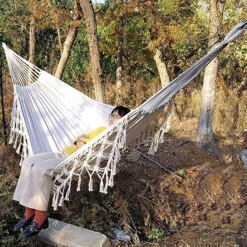 Cotton Ecru Fabric Hammock from Brazil(Double)