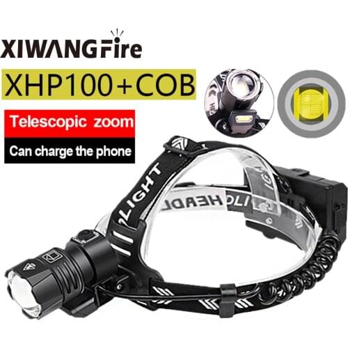 XHP100 Powerful Headlight 18650 XHP50 LED USB Headlight Rechargeable Headlamp Zoom Waterproof Camping Fishing head Lamp