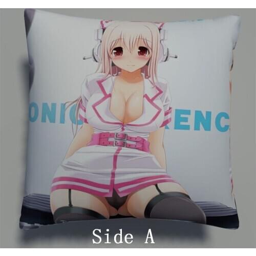 New Super Sonico Anime two side Pillowcases Hugging Pillow Cushion Case Cover Otaku Gift 371