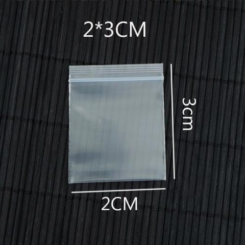 Wholesale Clear Bag Resealable Plastic Bags100pcs 2x3cm Self Press Seal Resealable Zip Lock Plastic Packaging Bags Jewelry Pouch