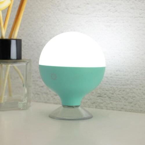 USB Charging Suction Cup Mirror Front Light Dressing Table Stepless Dimmable Tri-color LED Makeup Lamp For Room Closet Bedside