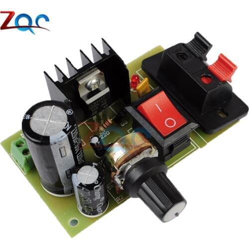 LM317 Adjustable Voltage Regulater Step down Buck Power Supply Electronic Circuit Board DIY Kit Suite Module w/ Resistor Switch