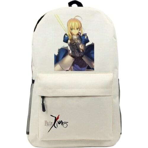 Anime Fate Zero Rucksack Emiya Shirou Saber Gilgamesh Altria Pendragon School Student Backpacks