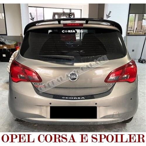 For Opel Corsa E Spoiler 2014-2019 Auto Accessory Universal Spoilers Car Antenna Car Styling Diffüser Flaps Splitter Black Trim