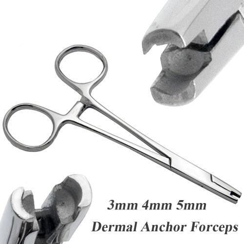 Sterile Surgical Steel Dermal Anchor Forceps Professional Dermal Disc Holding Tube Tool Piercing Anchor Top Plier Equipment