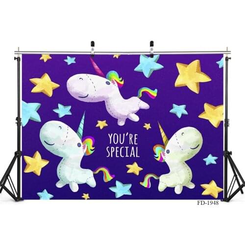 Photography Backgrounds for Photo Studio Unicorn Birthday Party Vinyl Photo Backdrops for sale Children Baby Newborn Photocall