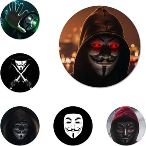 Anonymous Badge Brooch Pin Accessories For Clothes Backpack Decoration gift 58mm