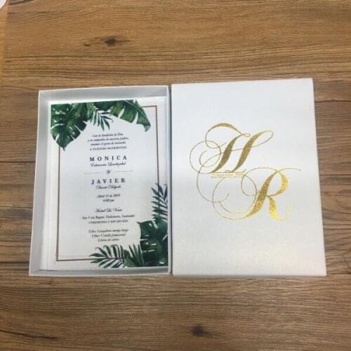 10pcs printed clear acrylic card with navy blue box