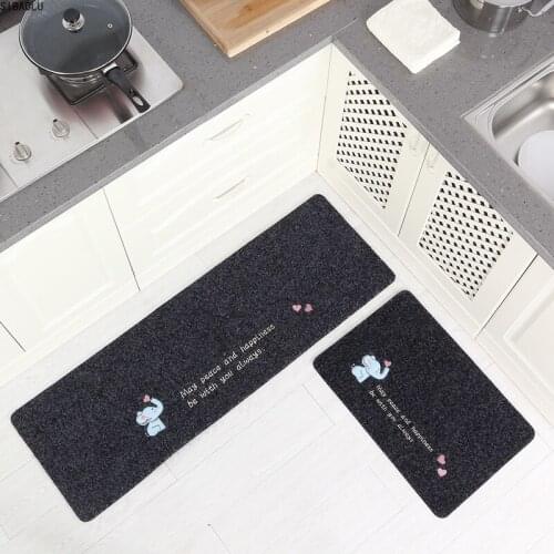 2PCS Floor Mat Anti-Slip Water kitchen Mat Carpet Oil Absorption Carpet Long Kitchen Door Bathroom Hallway Mat Door Bedroom Rug
