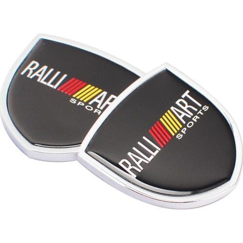 Car Accessories Aluminum Sticker Emblem Decal for Ralliart Logo for Mitsubishi Lancer 10 9 Pajero Outlander Eclipse Galant ASX