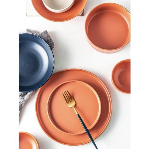 Dish Dish Dish Home Western Steak Flat Dish Color Personality Ritual Nordic Style European Dish