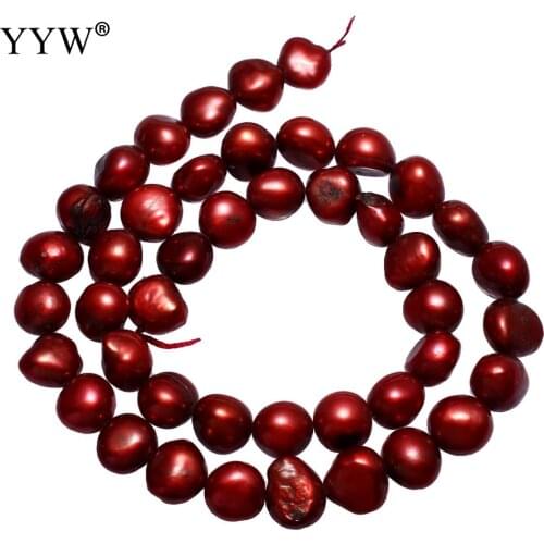 Wholesale Pearls Cultured Potato Freshwater Pearl Beads Claret Bead For Jewelry Making DIY Necklace Bracelet Jewelry Accessories