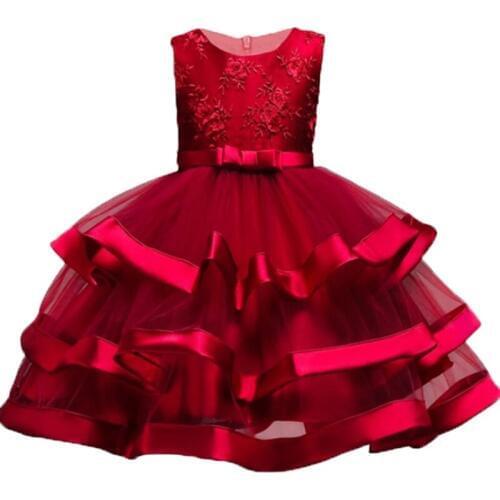 Children Clothing New Years Christmas Dress Vestidos Costume New Baby Girls Flower Wedding Party Dresses Bebes Fille Vestodos
