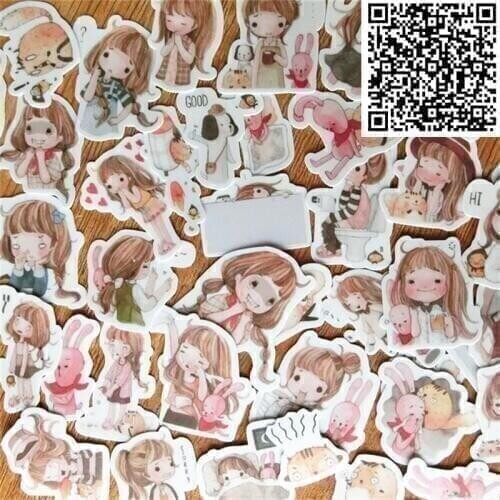 40 pcs Hand-painted child Waterproof Cap Creative Sticker For Skateboard Laptop Luggage Phone Styling Home Toy cartoon Stickers