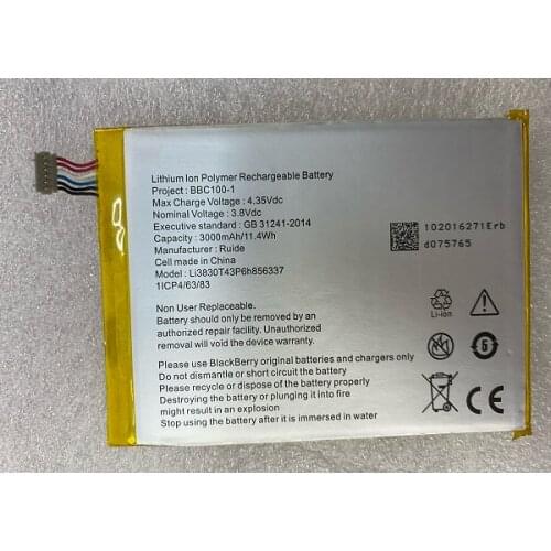 HST New Battery 3000mah li3830t43p6h856337 Battery for ZTE Blade x9 g719c n939st BlackBerry Aurora BBC100-1 (2017) Batteries