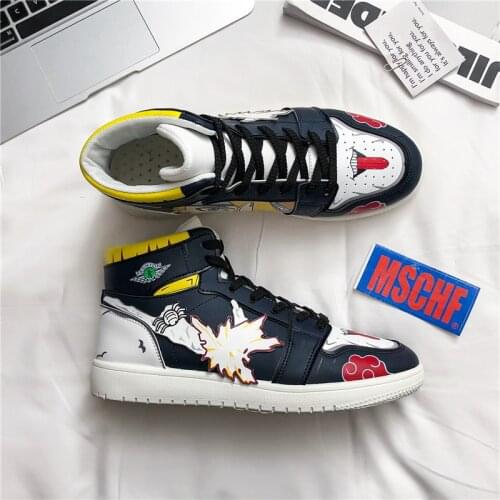 Fashion NARUTO Anime Casual Shoes Men Vulcanized Shoes Hip Hop Sneakers for Men High Top Shoes Walking Dropshipping 2021 News