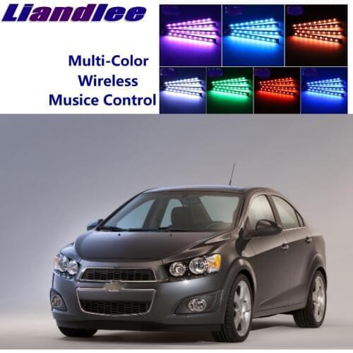 LiandLee Car Glow Interior Floor Decorative Atmosphere Seats Accent Ambient Neon light For Chevrolet Aveo Sonic