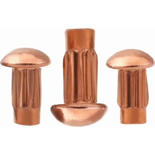 Copper Half Round Pan Head Knurled Thumb Solid Rivets Hand Knurled Rivets M2 M2.5 M3